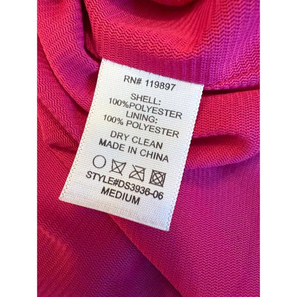 Collective Concepts Pink Striped Button Front Shirt Dress with Tie Waist M - Picture 4 of 8